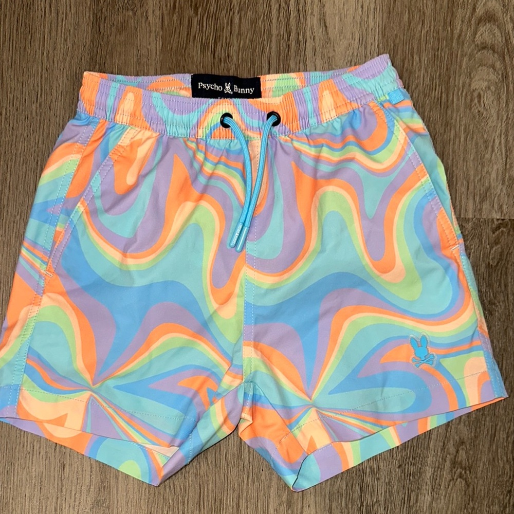 Psycho Bunny Colorful Wave Swim Shorts